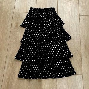 Polka dot layered skirt